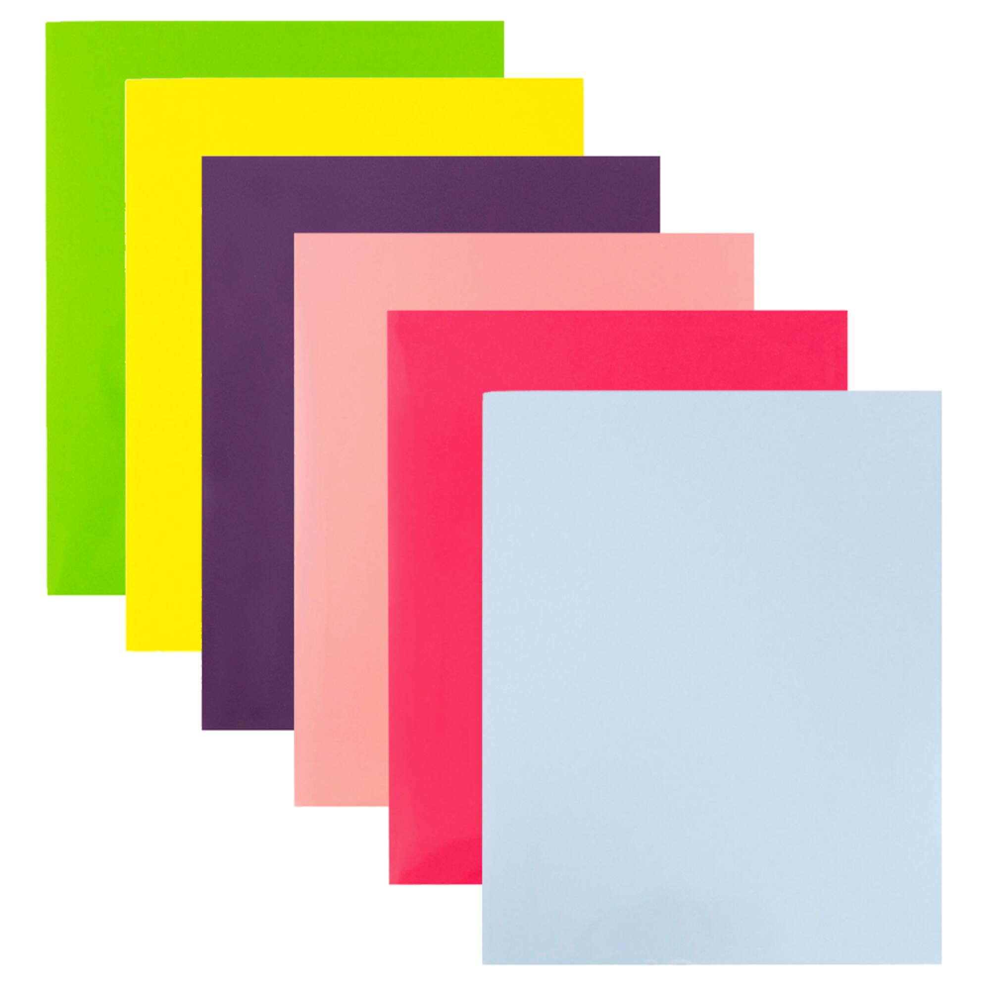 JAM Paper Fashion Glossy Laminated Two Pocket Folders, 6ct.